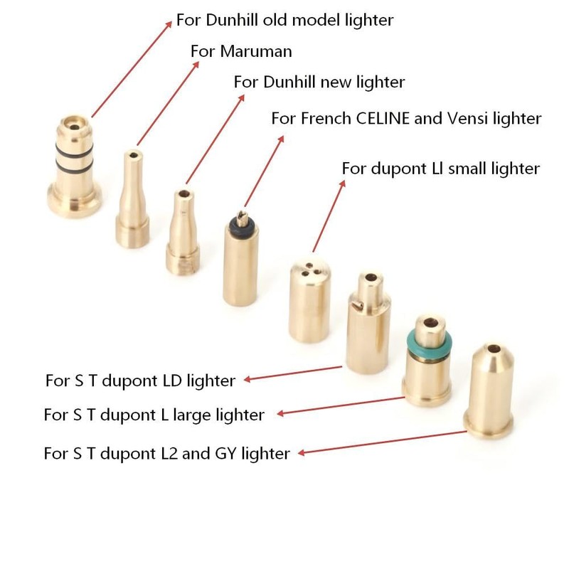8 Pcs/Set Lighter Butane Gas Filling Adapter for S T