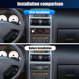 CAMECHO Car Stereo Single Din Bluetooth 5.0 Hands-free, 4 x 15W Audio Recording FM Dual USB Port, AUX, U disk Charging, Time display+Remote Control