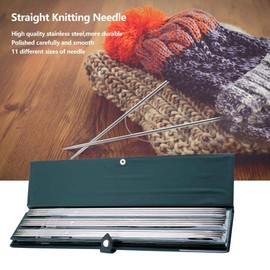 44pcs 25cm/36cm Multi-size Double Point Straight Knitting Needles Sweater Knitting Needles Sets(36cm)