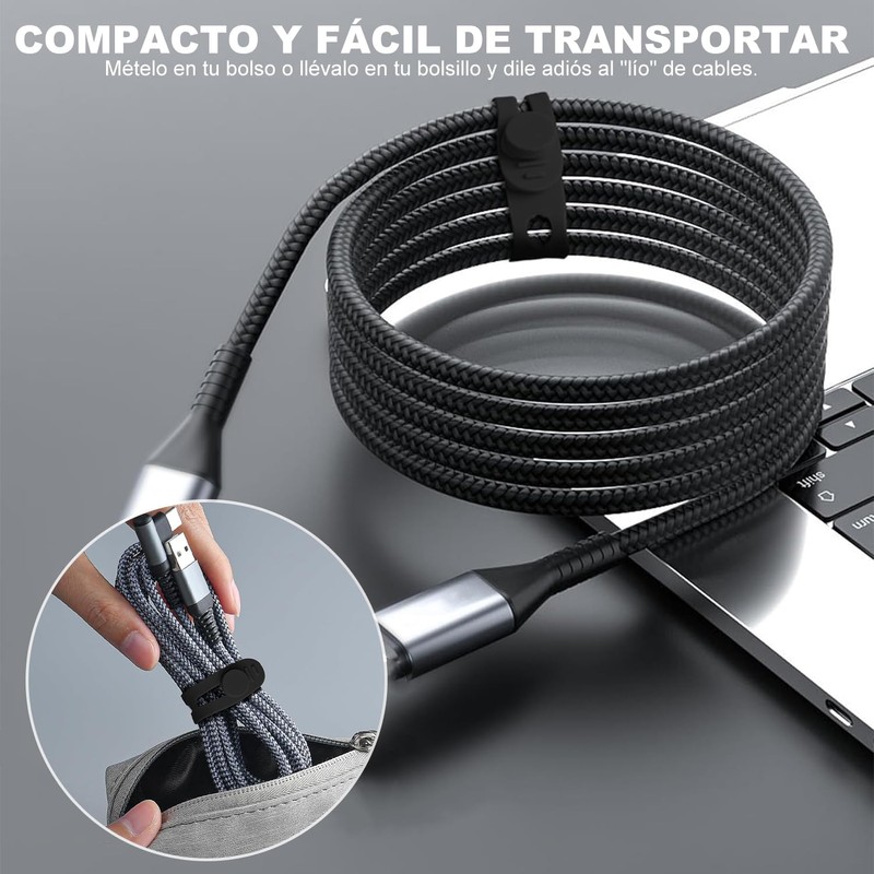 15 Piezas Organizador de Cables, Silicona Sujeta Cables Reutilizable Lavable,