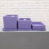 1/6 Scale Doll Storage Containers 6 With Lids Purple Bins