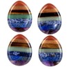mookaitedecor Teardrop Shape 7 Chakra Thumb Worry Stone Polished Bag