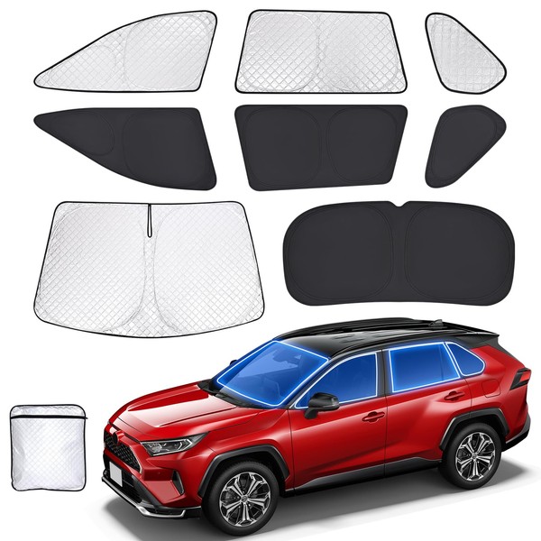 ZATOTOO Car Window Shades for 2019-2024 Toyota RAV4 Sun Shade