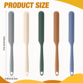 Honeydak 36 Pcs Mini Silicone Spatula Bulk 8.3 inch Small Rubber Spatula with Long Handle Heat Resistant Jar Cake Cream Butter Scraper Resin Craft Non Stick Kitchen Tools for Baking Cooking Mixing