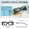 OCCI CHIARI 1.0x Black Reading Glasses for Women Large Rectangle