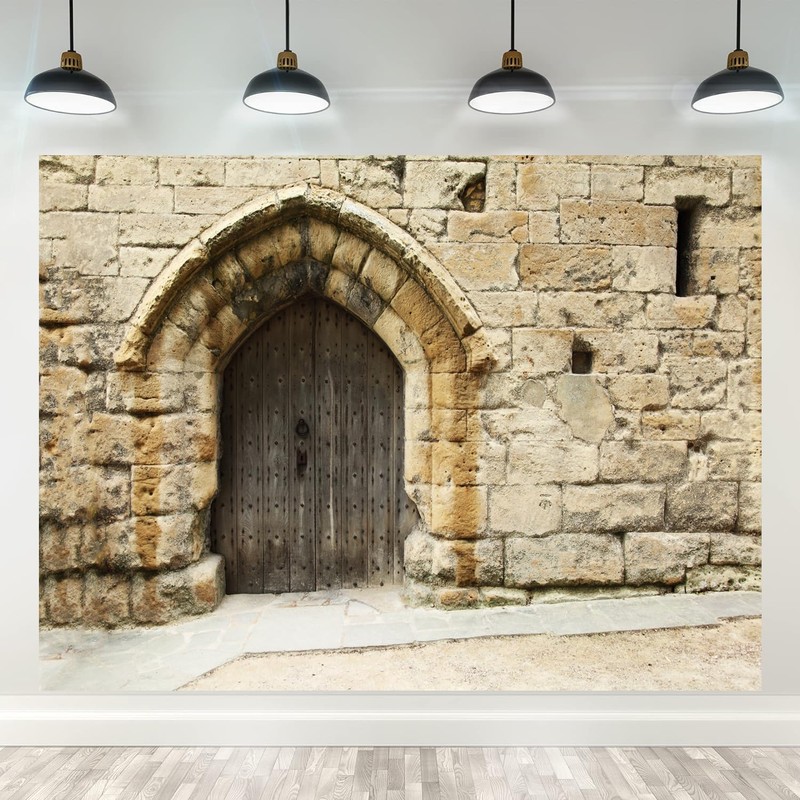 Fmarui Ancient Jerusalem Buildings Backdrop Stone Wall Backdrops 7X5FT