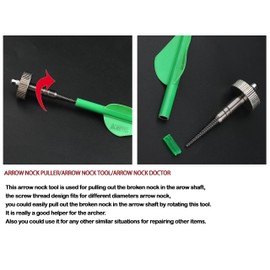 ZSHJGJR Arrow Nock Puller Arrow Nock Tool Screw Thread Style for Removing Broken Arrow Nocks in The Shaft Archery Bow Arrows Accessories (Arrow Nock Tool)