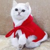 ANIAC Pet Christmas Costume Poncho Cape with Hat Santa Claus