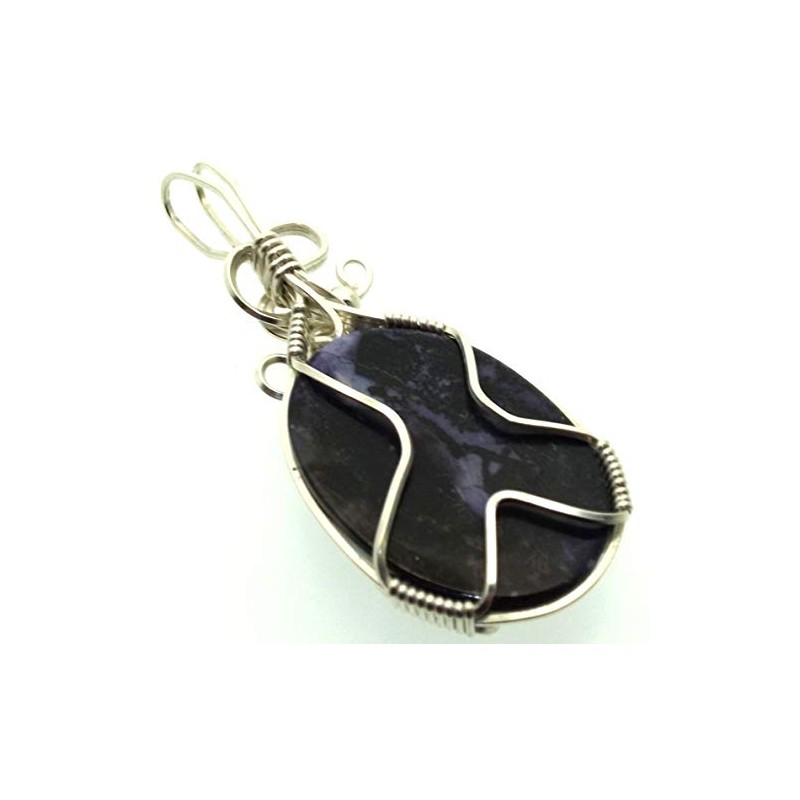 Tiffany Stone Gemstone Sterling Silver Wire Wrapped Pendant
