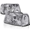 Spec-D Tuning Chrome Crystal Headlights + Corner Lights Turn Signal