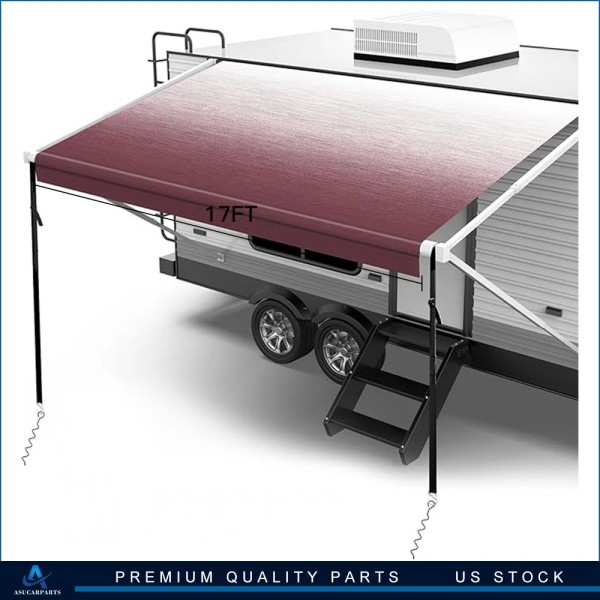 asucarparts 16.1Ft 8' Waterproof RV Awning Fabric Replacement for RV