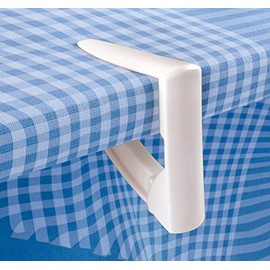 Tescoma Tischdeckenklammern, Plastik, weiß, 6 x 4 x 3.5 cm, 4 stück