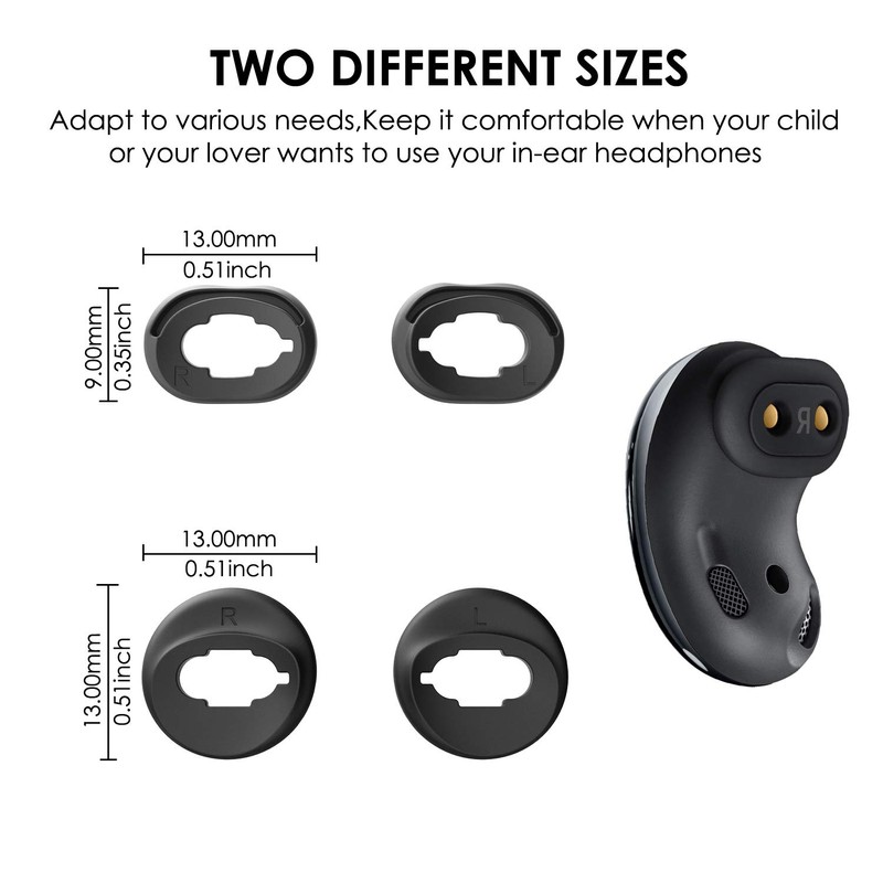 TEEMADE 6 Pairs Silicone Ear Tips Replacement Galaxy Buds Live