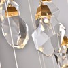 Lamparko Small Crystal Pendant Light, Modern Brass Dimmable Hanging Lamp,