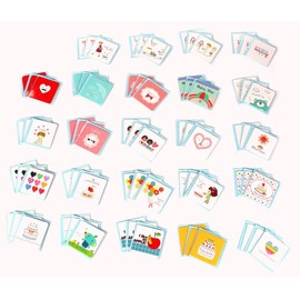Cute Envelope with Colorful Mini Message Cards, 72 Piece Large Capacity Set