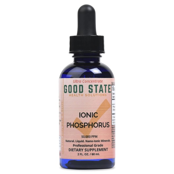 Good State | Phosphorus Ultra Concentrate | Liquid Ionic Trace Minerals | Homeopathic Solutions for Digestion | Improves Nutrient Uptake | 100 Servings | 50 mL