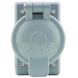 Leviton Single Gang Cover Plate For 50A Single Receptacles, 7770