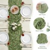 12 Pack Sage Green Cheesecloth Table Runner 10FT Long Boho