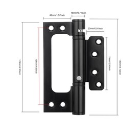 CJQZP Self Closing Door Hinges 2 Pack – 5" Spring Hinges with Auto Close, Heavy-Duty Spring Loaded Door Hinges for Interior/Exterior Wooden Gates, Cabinets & Doors