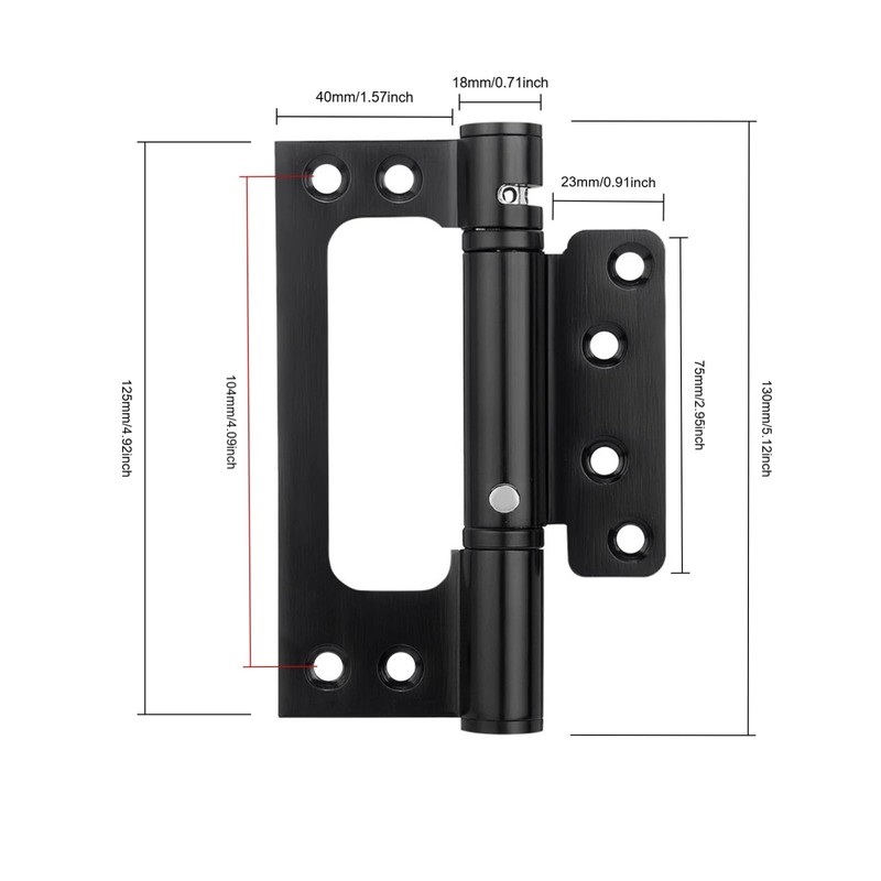 CJQZP Self Closing Door Hinges 2 Pack – 5" Spring