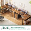 Huuger L-Shaped Desk - Power Outlets, 3 Drawers, 55" Office