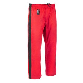 ProForce Gladiator 8oz Demo Karate Pants - Red w/ Black Stripe - Size 6