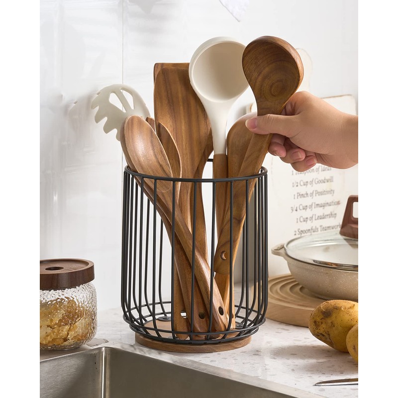 getstar Kitchen Utensil Holder, Large Wire Utensil Holder for Kitchen