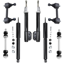 Detroit Axle - 8pc Shock Absorbers Kit for 94-04 Ford Mustang, Front and Rear Shock Absorbers Sway Bar End Links 1994 1995 1996 1997 1998 1999 2000 2001 2002 2003 2004 Replacement