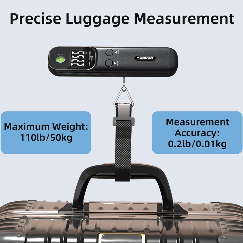 Luggage Scale - 110lb Digital Suitcase Weight Scale with LCD