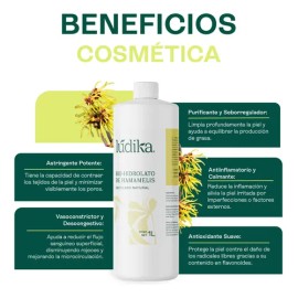 Tónico Facial Hebbe Cosmetics Hamamelis 1L Piel Mixta Hidratante Natural