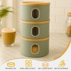 LENAK Tea Coffee Sugar Canister Set, Stackable Airtight Food Storage,