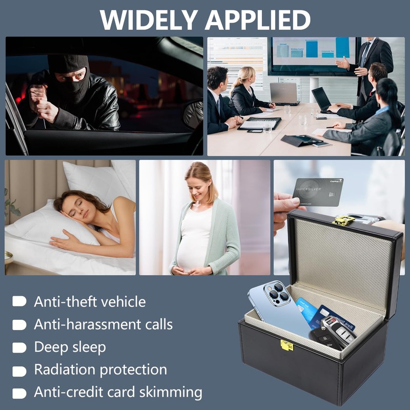 Hovom Faraday Box, 6.70"×4.84"×3.74" RFID Box for Car Keys