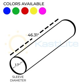 KastLite T12 Fluorescent 48" Safety Sleeves | Yellow | Fits T12 Lamps Only | 1.71" Diameter | 6 Pack