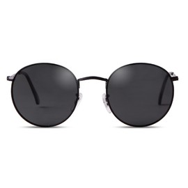 DQbhzh Sunglasses Womens Round Sunglasses Circle Sunglasses Polarized Sunglasses Men UV Protection, Black/Grey-, Small