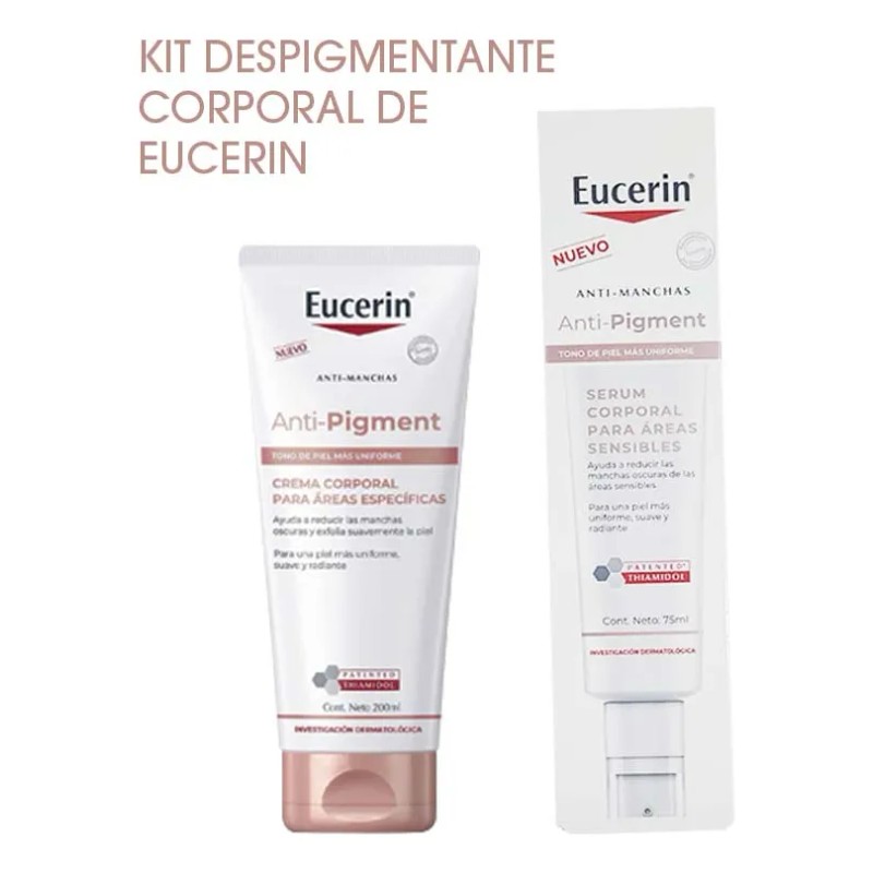 Kit Eucerin Antipigment Corporal, Crema Y Suero Areas Sensib