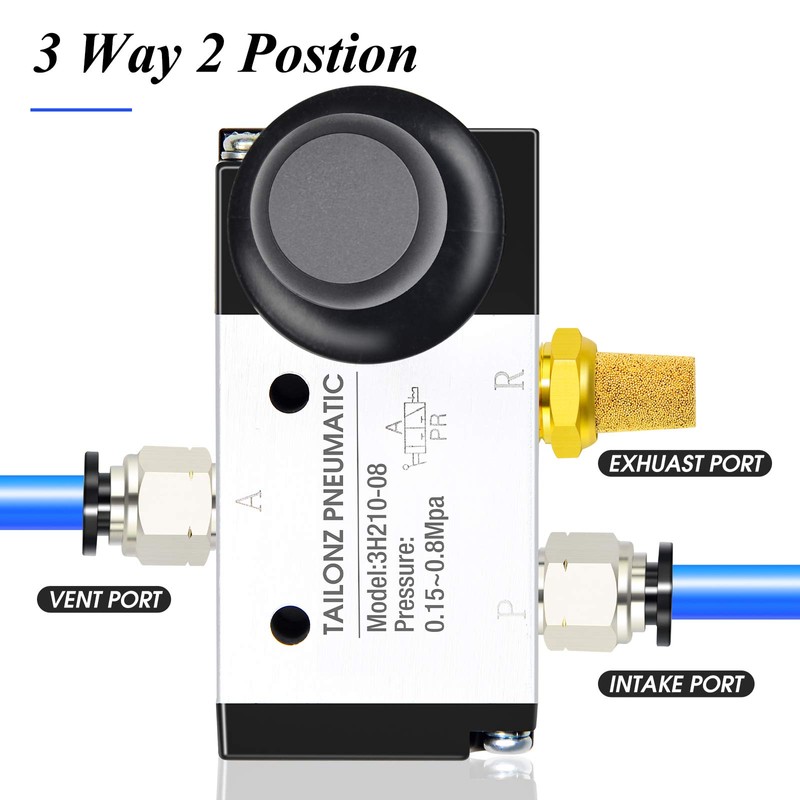 TAILONZ PNEUMATIC 3 Way 2 Postion Air Hand Lever Operated