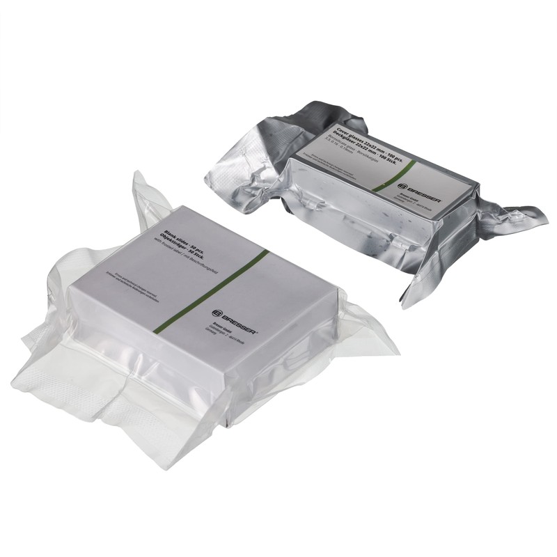 Bresser Microscope Slides 50 Pieces and Borosilicate Glass 3.3 Cover