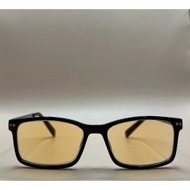 Abbot Optical BRAND NEW AMBER/BLUE LIGHT BLOCKING GAMING & COMPUTER GLASSES w/style & mag+2.0