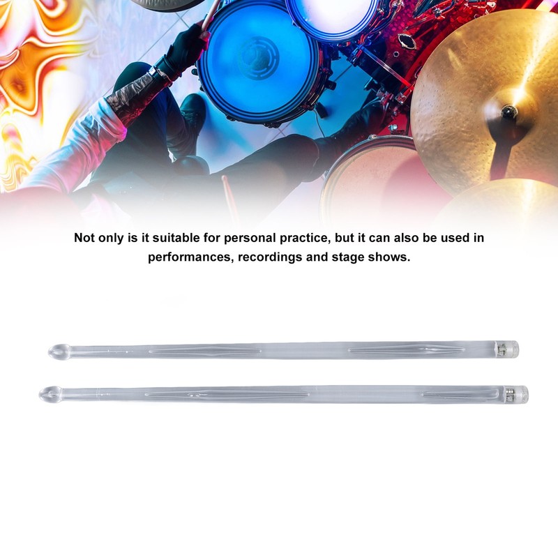 2PCS Light Up Drumstick Color Changing Glow Drumming Plastic Drumstick