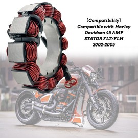 MOTOBULL Motorcycle Stator Coil 29987-02 Compatible with Harley Davidson Electra Glide Road Glide Road King 2002-2005 45AMP 29987-02A
