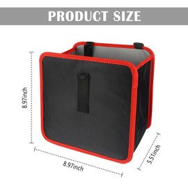 carleef Hanging Car Trash Can,Foldable & Leak-Proof Car Trash Bin with 7L Large Capacity for Keeping Tidy,Multipurpose Universal Cars Garbage Can as Cars Organizer and Storage