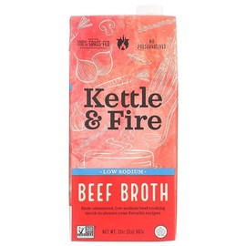 Kettle & Fire Low Sodium Beef Broth, 32 OZ