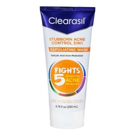 Clearasil Stubborn Acne Exfoliating Face Wash 200ml 6.78oz