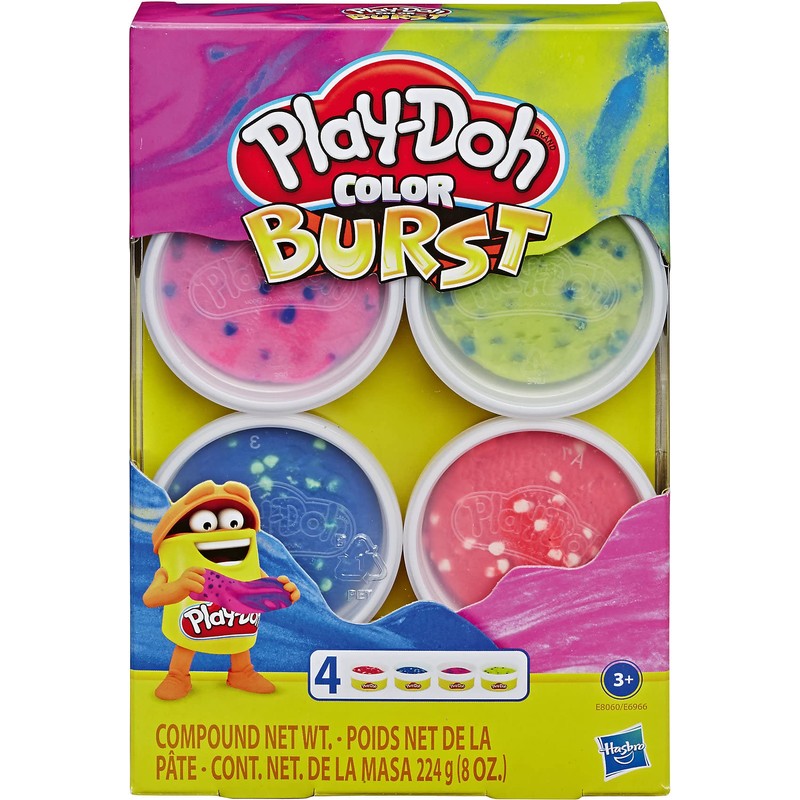 Hasbro E6966 Play-Doh-Color Burst 4 Pack, M