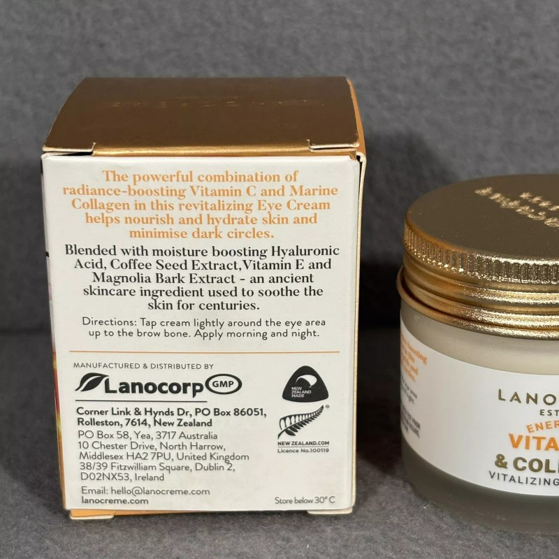 Lanocrème New Lanocreme Vitamin C Collagen Vitalizing Eye Cream Wrinkles