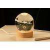 PENTBURG Crystal Ball Lamp, Luminous Solar System/Galaxy Crystal Table Light