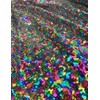3mm Mini Rainbow Sequin Fabric 1 Way Stretch 130cm wide