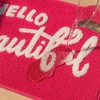 Hello Beautiful Bath Mat, 31.5 x 19.7 Inch Pink Washable