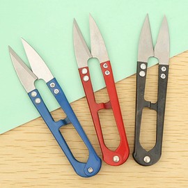 3Pcs U Sewing Scissors Clippers Embroidery Tailors Scissors Mini Small Snips Trimming Nipper Yarn Thread Cutter Great for Stitch DIY Supplies Projects