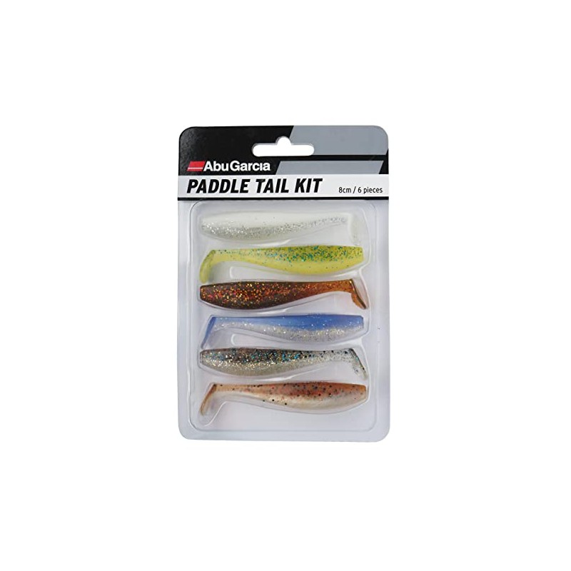 Abu Garcia Paddletail Soft Lure Kit, 6 All-Round Soft Baits